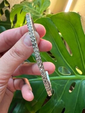 kate spade Silver Crystal Pavé Open Bangle Bracelet